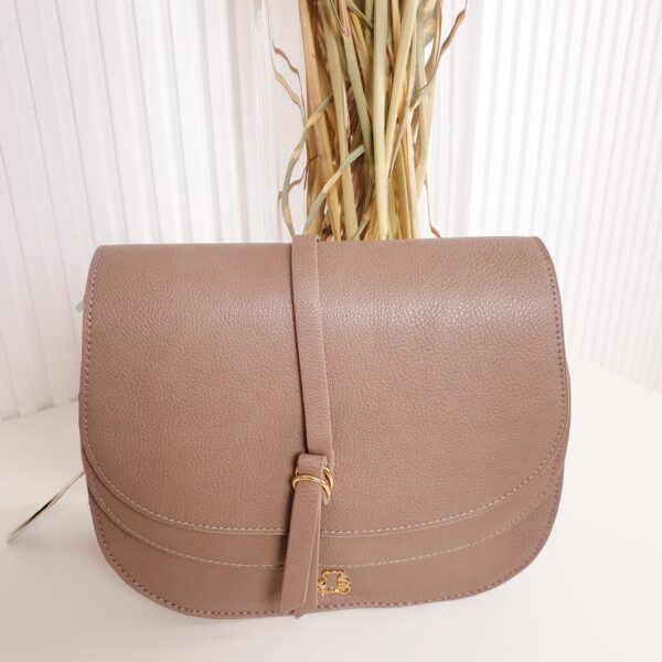 torebka, listonoszka, skóra ekologiczna, kolor taupe, torebka damska