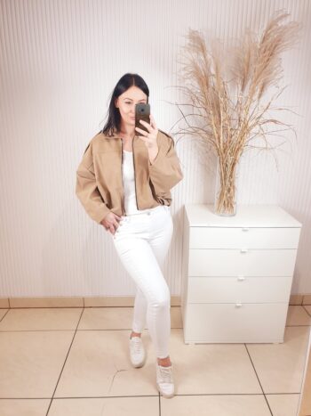 kurtka, JOLMAR, karmelowy kolor, kurtka bombka, z pagonami