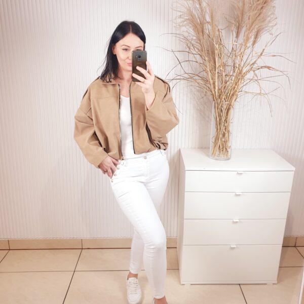 kurtka, JOLMAR, karmelowy kolor, kurtka bombka, z pagonami