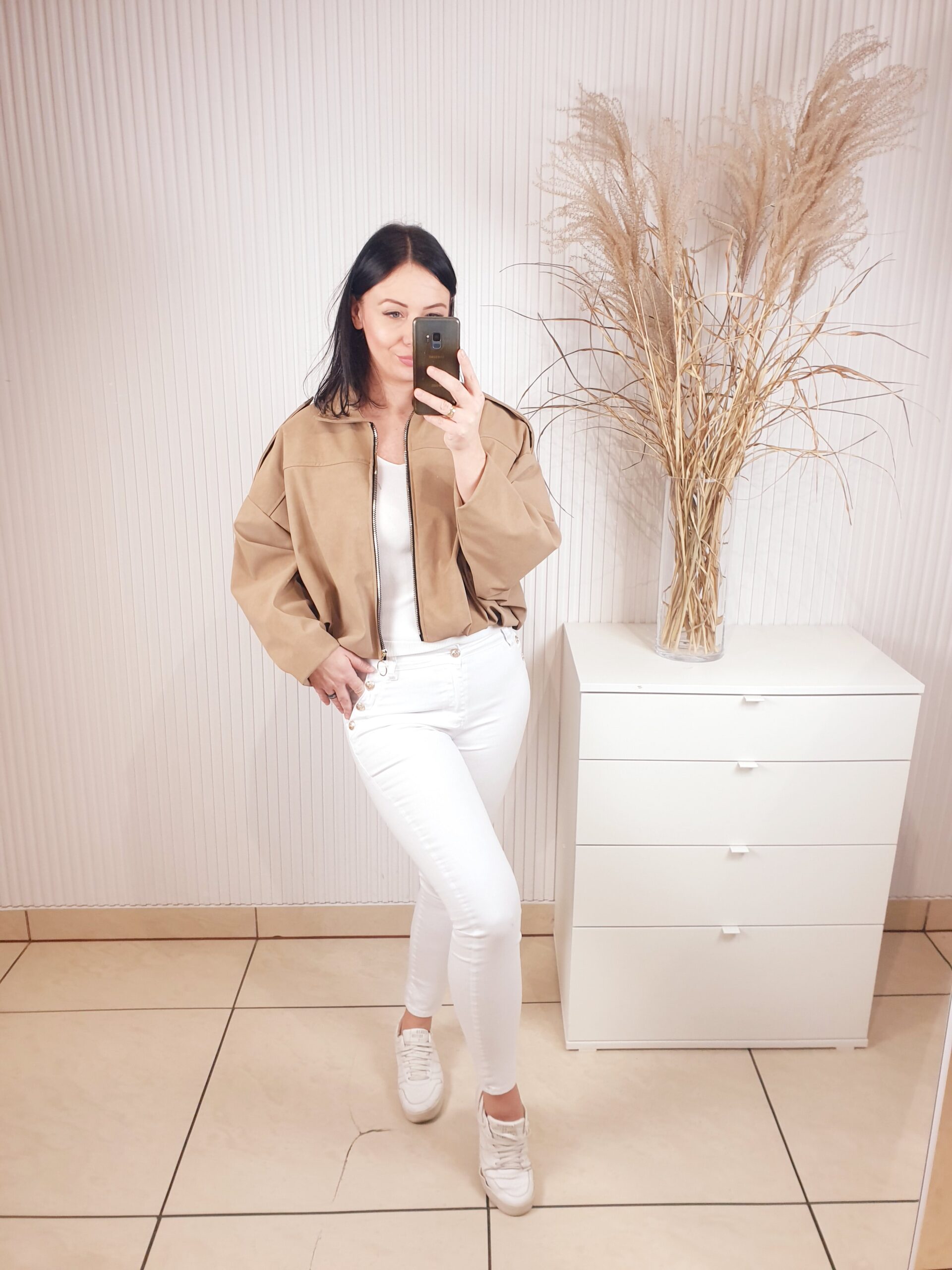 kurtka, JOLMAR, karmelowy kolor, kurtka bombka, z pagonami