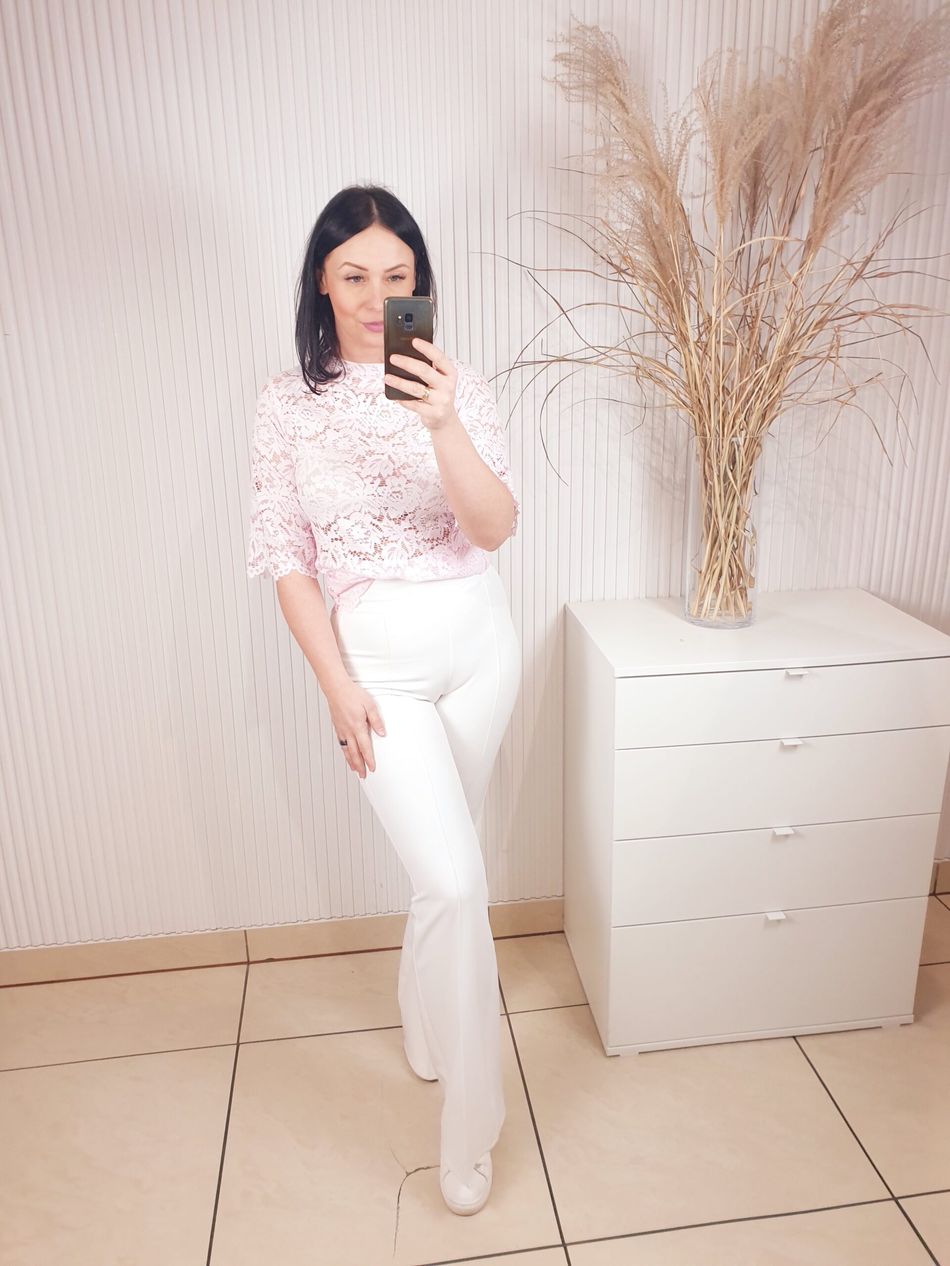 bluzka, koronkowa, damska bluzka z koronki, krótki rękaw,różowa